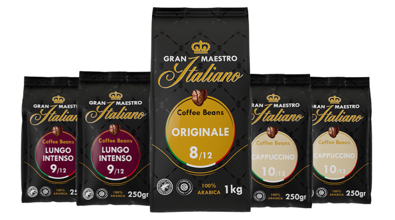 Goedkoop Gran Maestro Italiano proefpakket koffiebonen - 3 soepele smaken