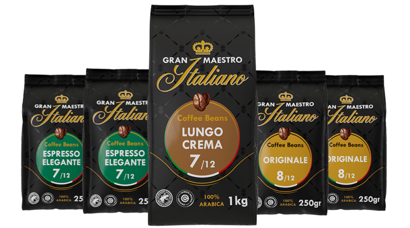 Goedkoop Gran Maestro Italiano proefpakket koffiebonen - 3 milde smaken