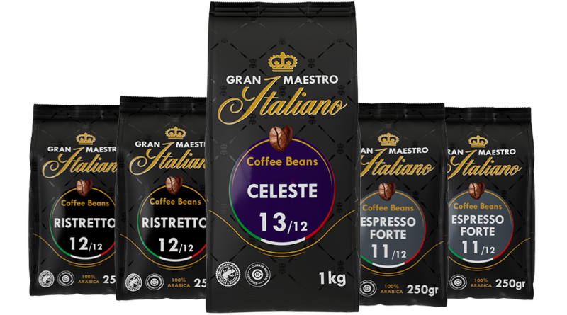 Goedkoop Gran Maestro Italiano proefpakket koffiebonen - 3 intense smaken